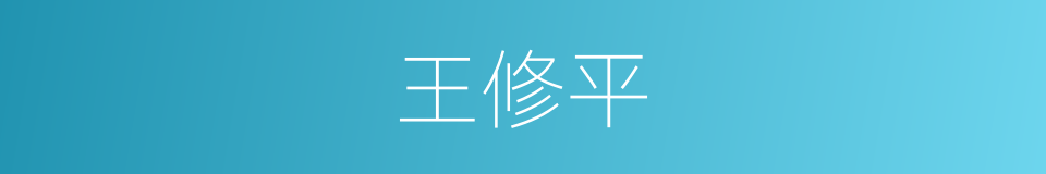 王修平的同义词