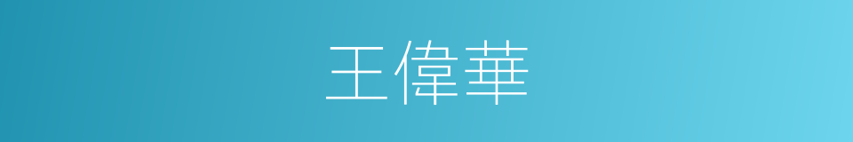 王偉華的同義詞