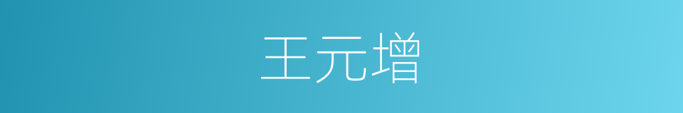 王元增的同义词