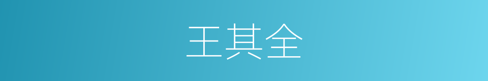 王其全的同义词