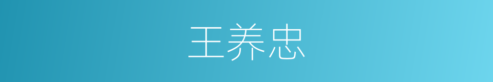 王养忠的同义词