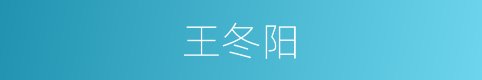 王冬阳的同义词