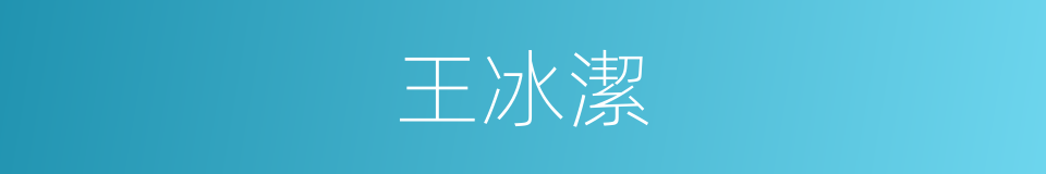 王冰潔的同義詞