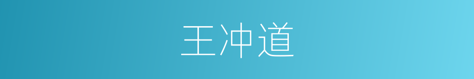 王冲道的同义词