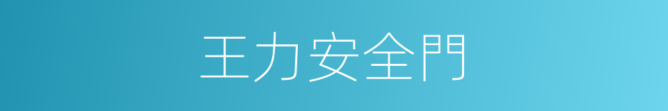 王力安全門的同義詞