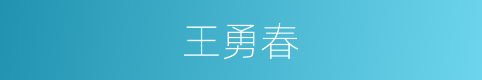 王勇春的同义词