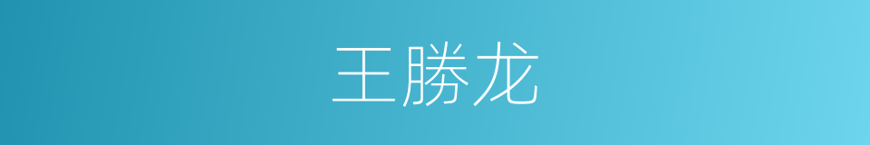 王勝龙的同義詞