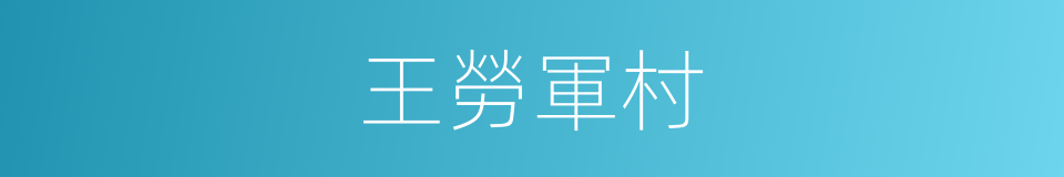 王勞軍村的同義詞