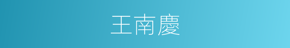 王南慶的同義詞
