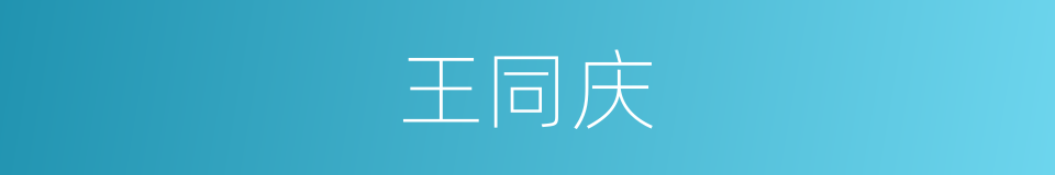 王同庆的同义词