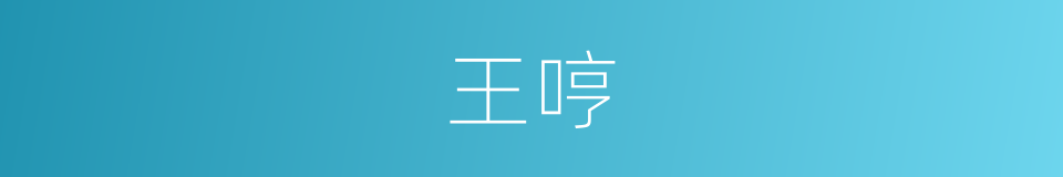 王哼的同义词