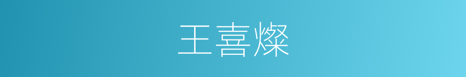 王喜燦的同義詞