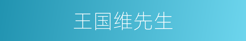 王国维先生的同义词