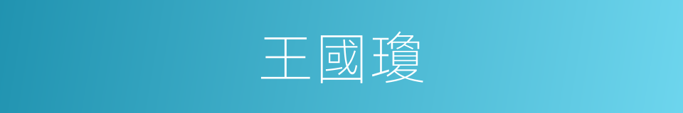 王國瓊的同義詞