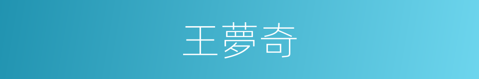 王夢奇的同義詞