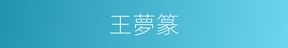 王夢篆的同義詞