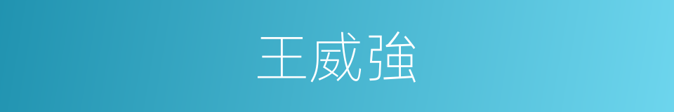 王威強的同義詞