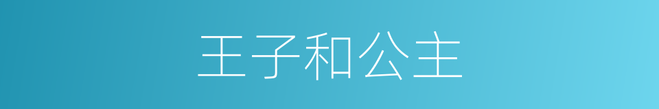 王子和公主的同义词
