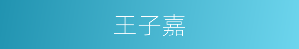王子嘉的同义词