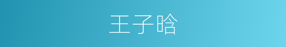 王子晗的同义词