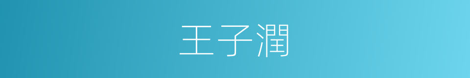 王子潤的同義詞