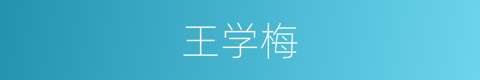 王学梅的同义词