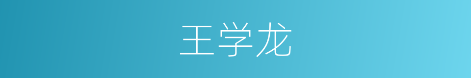 王学龙的同义词