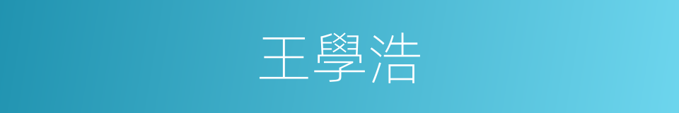 王學浩的同義詞