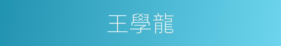 王學龍的同義詞