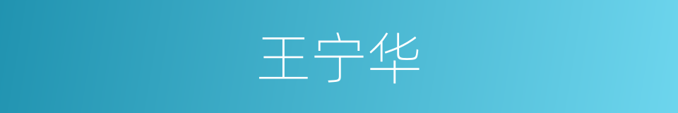 王宁华的同义词