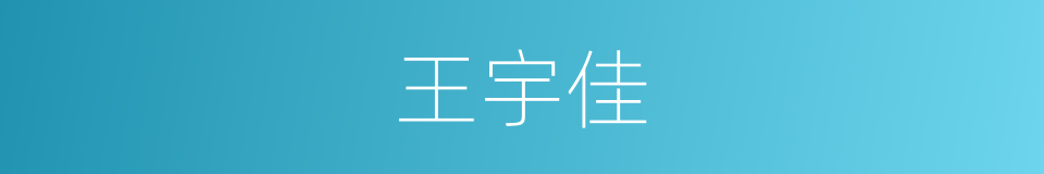 王宇佳的同义词
