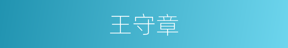 王守章的同义词