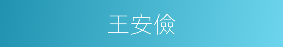 王安儉的同義詞