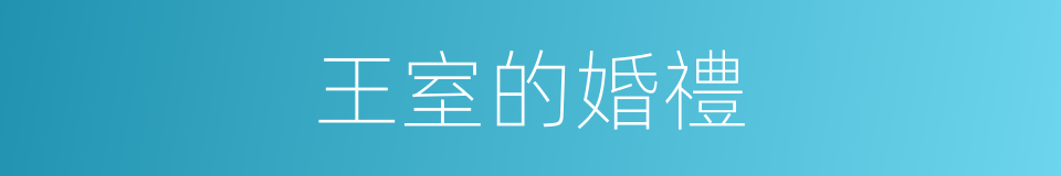 王室的婚禮的同義詞