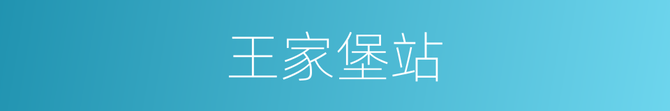 王家堡站的同义词