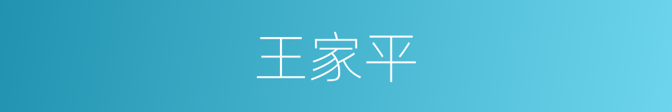王家平的同义词