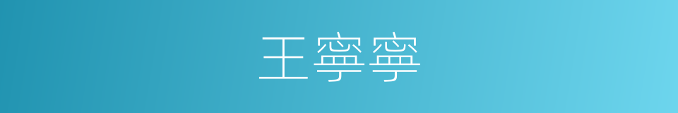 王寧寧的同義詞