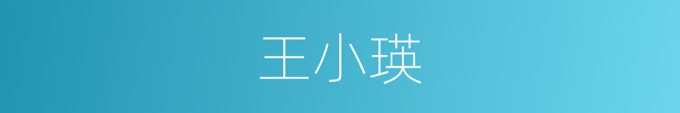 王小瑛的同义词