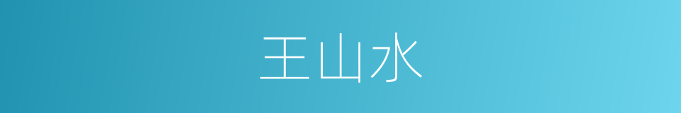 王山水的同义词