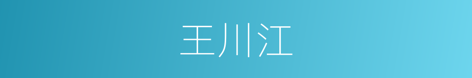 王川江的同义词