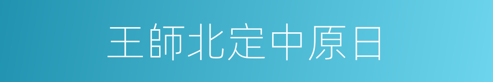 王師北定中原日的同義詞