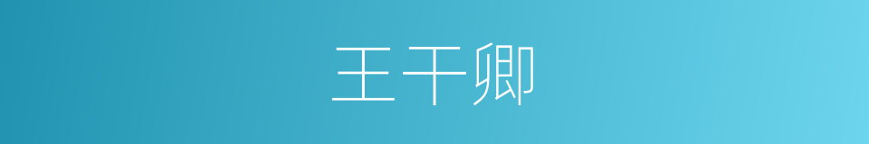 王干卿的同义词