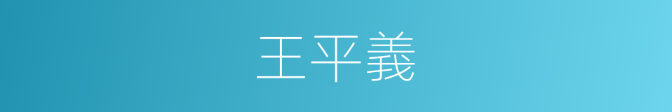 王平義的同義詞