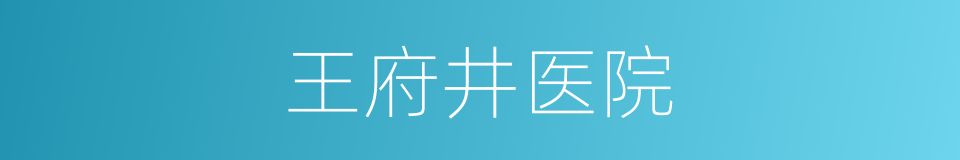 王府井医院的同义词