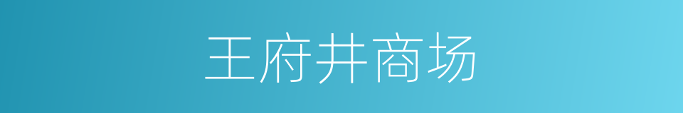 王府井商场的同义词