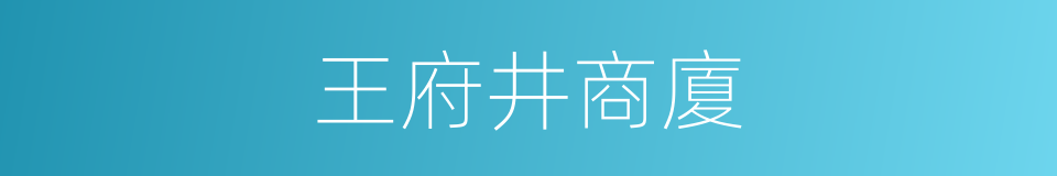 王府井商廈的同義詞