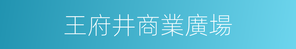 王府井商業廣場的同義詞