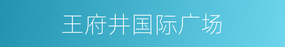 王府井国际广场的同义词