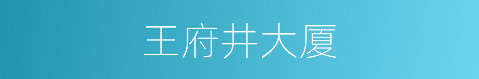 王府井大厦的同义词