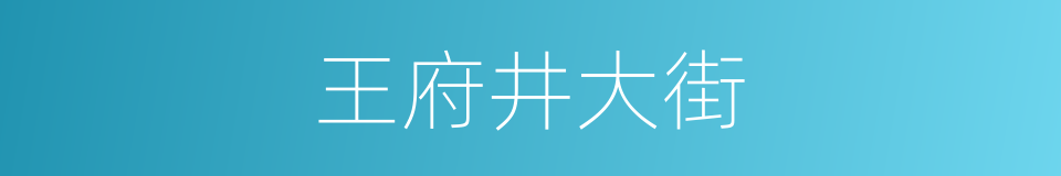 王府井大街的同义词